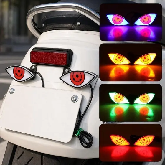 Luzes Led Dinâmicas Do Olho Diabo-Sinal De Aviso De Segurança Noturna-Lâmpada De Sinalização De Flash Anticolisão-Decora