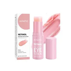 Bálsamo para Olhos com Retinol e Cafeína - Tratamento para Alívio de Olheiras e Desinchaço, Ácido Hialurônico + Colágeno