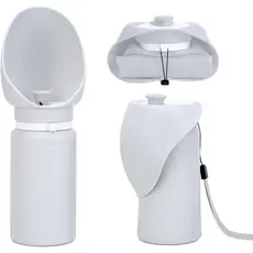 Garrafa de Água Portátil para Cães Jalopink, Dispensador de Silicone 2 em 1 à Prova de Vazamentos e Dobrável com Tigela 