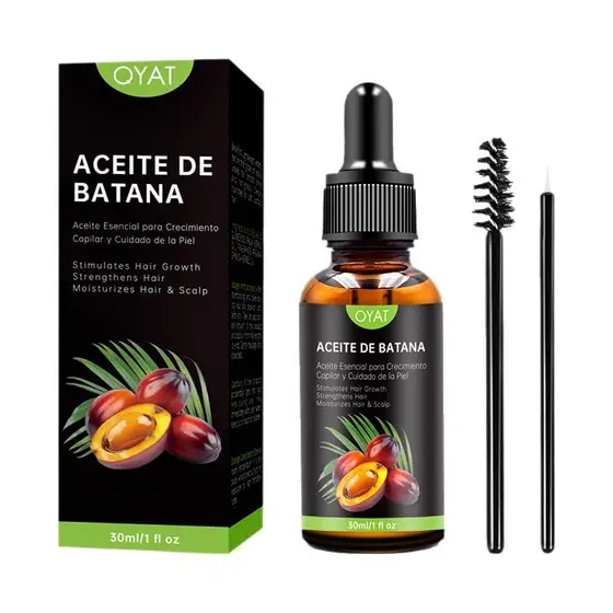 Óleo Orgânico Cru de Batana para Crescimento Capilar com Conta-Gotas, Tratamento Natural Anti-Queda de Cabelo para Cabel