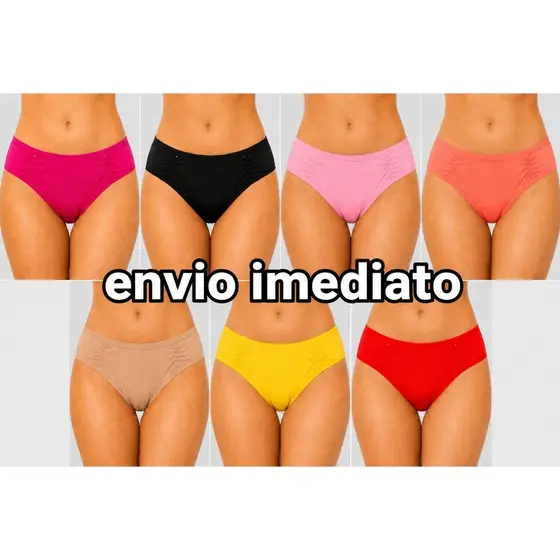Kit 3 Calcinhas Femininas em Microfibra Lisa Confortável Cores Variadas Tamanho Único