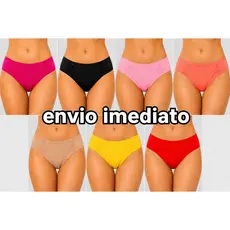 Kit 3 Calcinhas Femininas em Microfibra Lisa Confortável Cores Variadas Tamanho Único