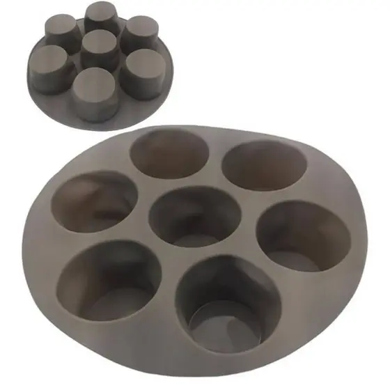 Kit 2 Formas de Cupcake Para Air Fryer 7 Cavidades em Silicone – Reutilizável Antiaderente Sortida