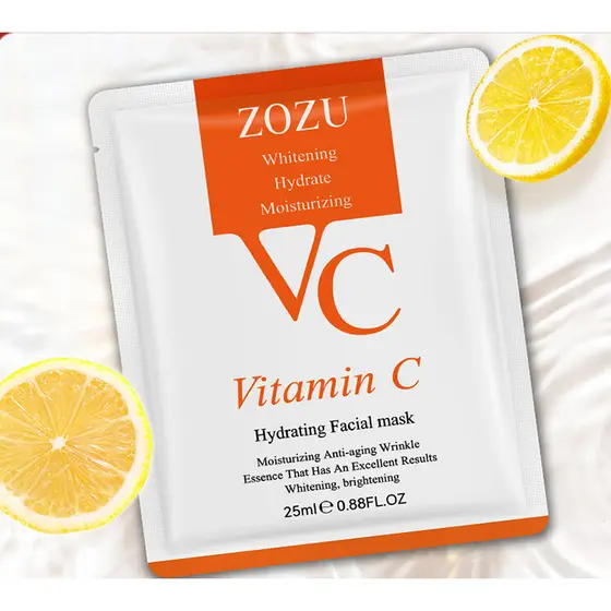 [Máscara] 10 peças Máscara VC Máscara Essência de Vitamina C | Elasticidade reafirmante antioxidante VC de alta concentr