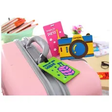 Etiqueta de viagem cartão de embarque bagagem dos desenhos animados criativo Silicone etiqueta de bagagem listagem etiqu