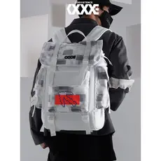 Coexistência grande capacidade mosaico mochila masculino estudante universitário computador mochila rua Wear viagem moch