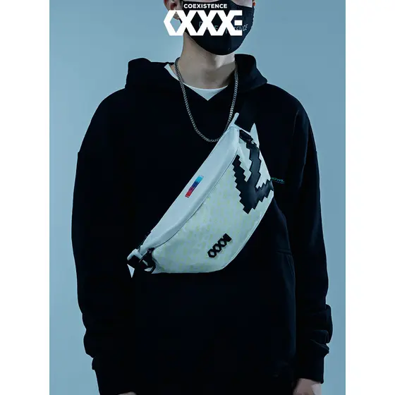 COEXISTENCE Street Wear ins Bolsa mensageiro masculina esportiva bolsa de peito All-Match Casual bolsa de ombro exclusiv