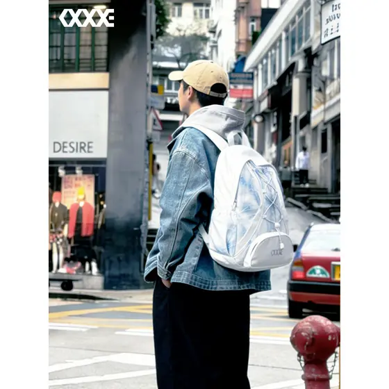 COEXISTÊNCIA Moda Impressa Mochila Escolar Estudante Multifuncional Multi-bolso Mochila com Zíper de Grande Capacidade