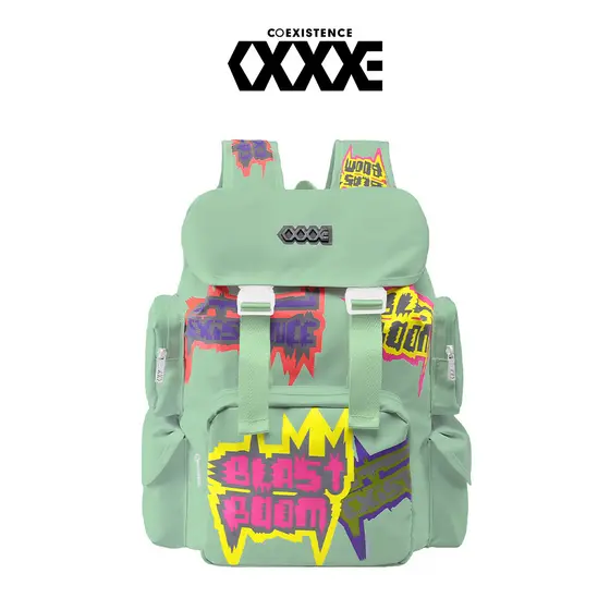 COEXISTENCE2026 Novo Estilo Graffiti Mochila Homens Mulheres Grande Capacidade Mochila Moderna Estudante Bolsa para Comp