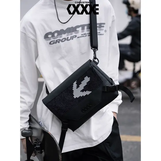 COEXISTENCE Bolsa mensageiro masculina de um ombro, novo estilo, bolsa de viagem de grande capacidade, roupa de rua, cic