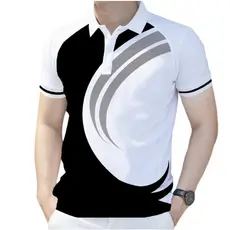 Camiseta Polo Masculina Jovem Estilo De Moda De Escritório , Camisa De Sublimação Completa Para Homens Uniforme Código :
