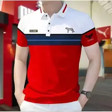 Camisas Polo Masculinas Com Logotipo Cheetah , Verão , Slim Fit , Negócios , Manga Curta , Plus Size , Macio , Seco , Ca