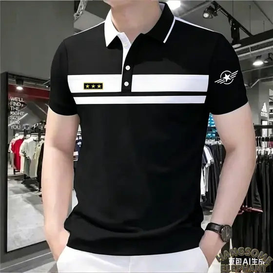 Camisas Polo Listradas Masculinas De Alta Qualidade , De Negócios Para Homens , Roupas De Moda , Camisa Grandes Dimensõe