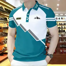 2026 Camisas Polo De Negócios De Cor Azul Para Homens Uniforme Filipina Na Moda Design De Impressão 3D Secagem Rápida Fo