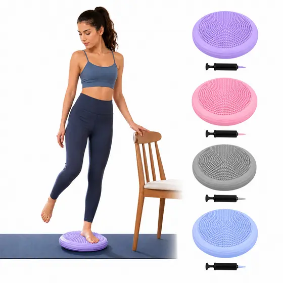 Disco de Equilíbrio Inflável 34cm Fisioterapia Yoga Pilates Balance