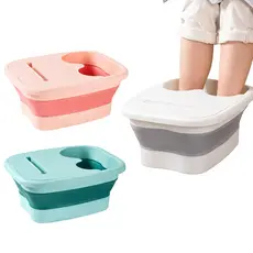 Bacia Para Pé dobrável Tampa Banheira Imersão Portátil Silicone