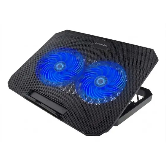 Base Cooler para Notebook com 2 Ventoinhas Ajustável e LED | Refrigeração Eficiente e Mais Conforto