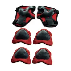 Kit Proteção Joelheira Cotoveleira E Munhequeiras - Vermelho