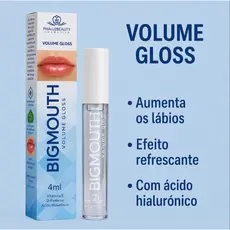 Gloss Labial Big Mouth Pink Glow Phállebeauty Efeito Volume Ácido Hialurônico