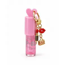 Gloss Labial Chocolate Rosa com Chaveiro Fofo Lip Oil Brilho Hidratante Com Cheiro Adulto Infantil