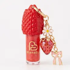 Gloss Labial Morango com Chaveiro Fofo Lip Oil Brilho Hidratante Cheiro Adulto Infantil