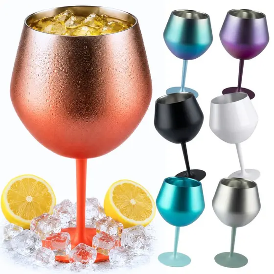 Copo Taça Térmica Inox Gin Vinho Coquetel 420ml