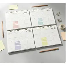 Planner Semanal Capa Transparente 40 Folhas Agenda Organizadora Diária Escritório EstudoCasaAnotaçõesPlanejamento Diário