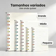 Refil Caderno Inteligente 80 Folhas Multifuros 8 10 11 Furos Escola Universidade