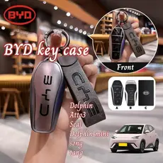 Capa de Chave TPU BYD para Dolphin/Atto3/Seal/Mini 123 Car