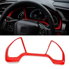 ! Melhores Acabamentos de Decoração Interna em ABS Vermelho de Alta Qualidade para Honda Civic 10ª Geração 2016-2021 123