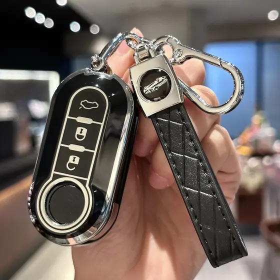 Capa para Chave de Carro para Fiat 500 500L Brava Bravo Doblo Ducato Fiorino Punto Panda Palio Stilo Lancia123