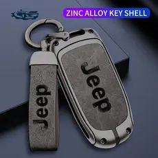 Capa de Chave de Carro em Liga de Zinco para Jeep Renegade Compass Grand Cherokee Acessórios Automotivos 123