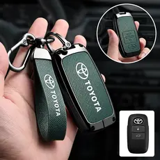 Para Toyota Yaris Cross Yaris Ativ 2022-2026 Capa de Chave Remota de Luxo em Liga de Zinco e Couro com Chaveiro 123