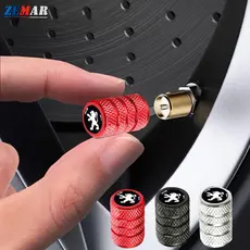 4 Peças de Tampas de Válvula de Pneus de Carro Peugeot, Peças Metálicas para Automóveis e Bicicletas, Impressas com Logo