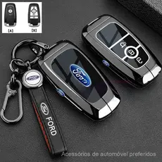 Capa de Chave Remota de Carro em Liga de Zinco para Ford Everest 2023 2024 2025/Ranger (2022-2023) Porta-Chaves 123