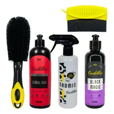 Kit Cadillac: Limpeza E Brilho Para Rodas E Pneus Pretinho