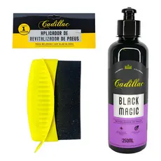 Kit Pneu Pretinho Black Magic 250 Ml Cadillac + Aplicador Amarelo