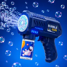 Brinquedo máquina de bolhas automática com LED para crianças festa e uso externo