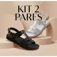 Kit 2 Pares Sandália Papete Feminina Plataforma | Chinelo Leve, Moderna e Super Confortável Verão 2026