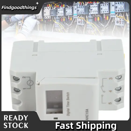 Findgoodthings-br Interruptor de tempo digital, temporizador programável, display LCD, relé eletrônico semanal para