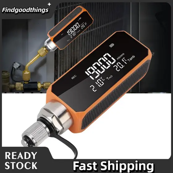 Findgoodthings-br Medidor de vácuo digital Teste multifuncional preciso à prova de óleo com notificação de valor alvo