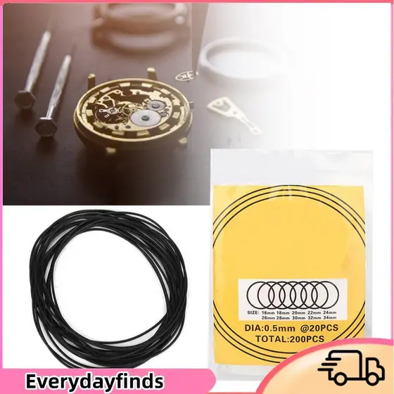 Everydayfinds-br Everydayfinds-br Rotekt Watch tampa traseira juntas de vedação 200 peças acessórios de ferramentas de