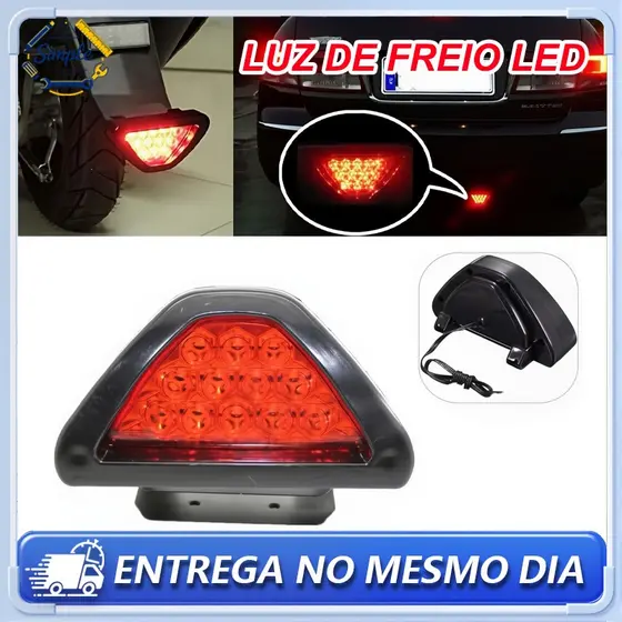 Brake Light Triangular modelo terceira Luz Freio Universal Anti Colisão Break light Luz Anti Neblina 12volts