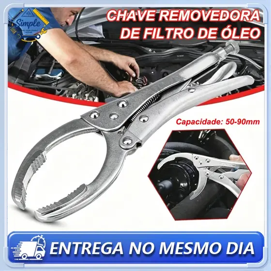 Alicate de pressão Chave Saca Filtro De Óleo Troca Chave de desmontagem