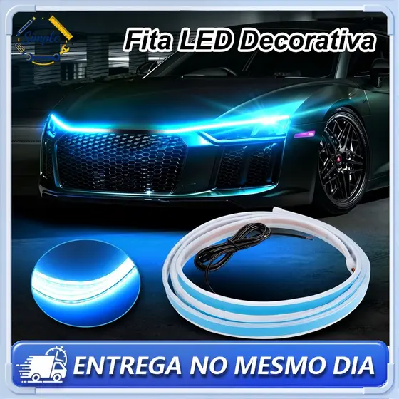 Par de barras de led drl 60 cm — 12v faróis automotivos universais Efeito Start Preenchimento