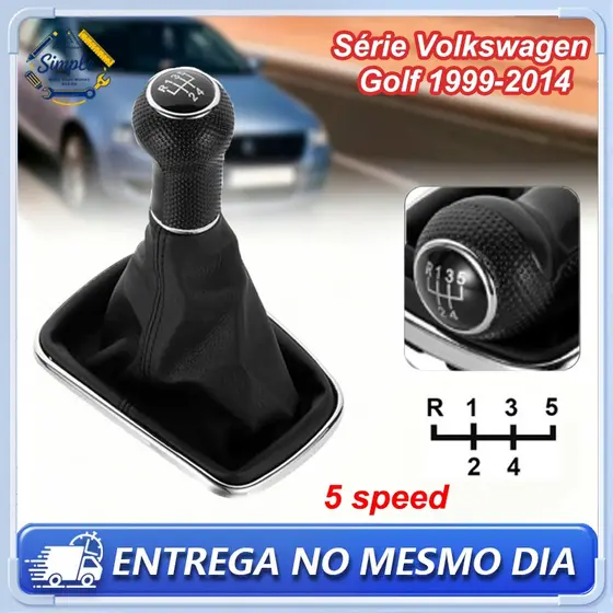 Manopla Bola De Cambio Manual Alavanca Com coifa Para Vw Bora Golf 1999 to 2014
