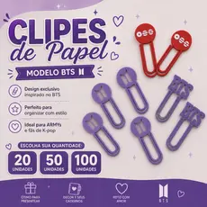 20 50 100 Clips de Papel & Stray Kids | Marcador de Página | Impressão 3D | Kit Papelaria K-pop