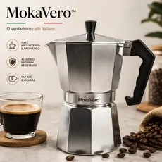 Cafeteira Italiana Moka Express 9 Xícaras Alumínio Premium