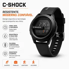 Relógio Masculino Digital C-Shock Tático Dia  Dia Pulseira Silicone Varias Cores Relógio Digital Led