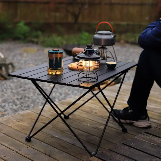 [Novo produto] Mesa dobrável portátil ao ar livre em liga de alumínio Piquenique Camping Mesa de churrasco Lazer simples